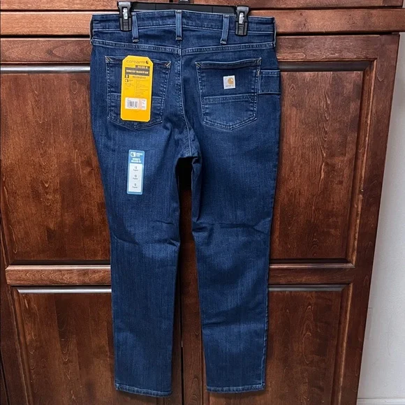 Carhartt Women’s Dark Indigo Relaxed Fit Jeans - Picture 3 of 6